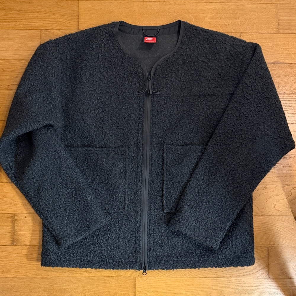 Nike Men's Black Textured Cardigan